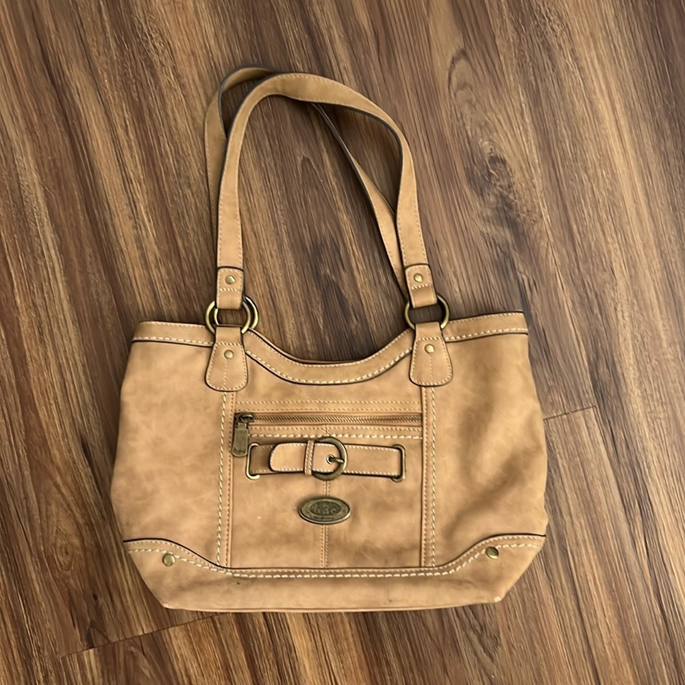Boc Faux Tan Leather Shoulder Bag